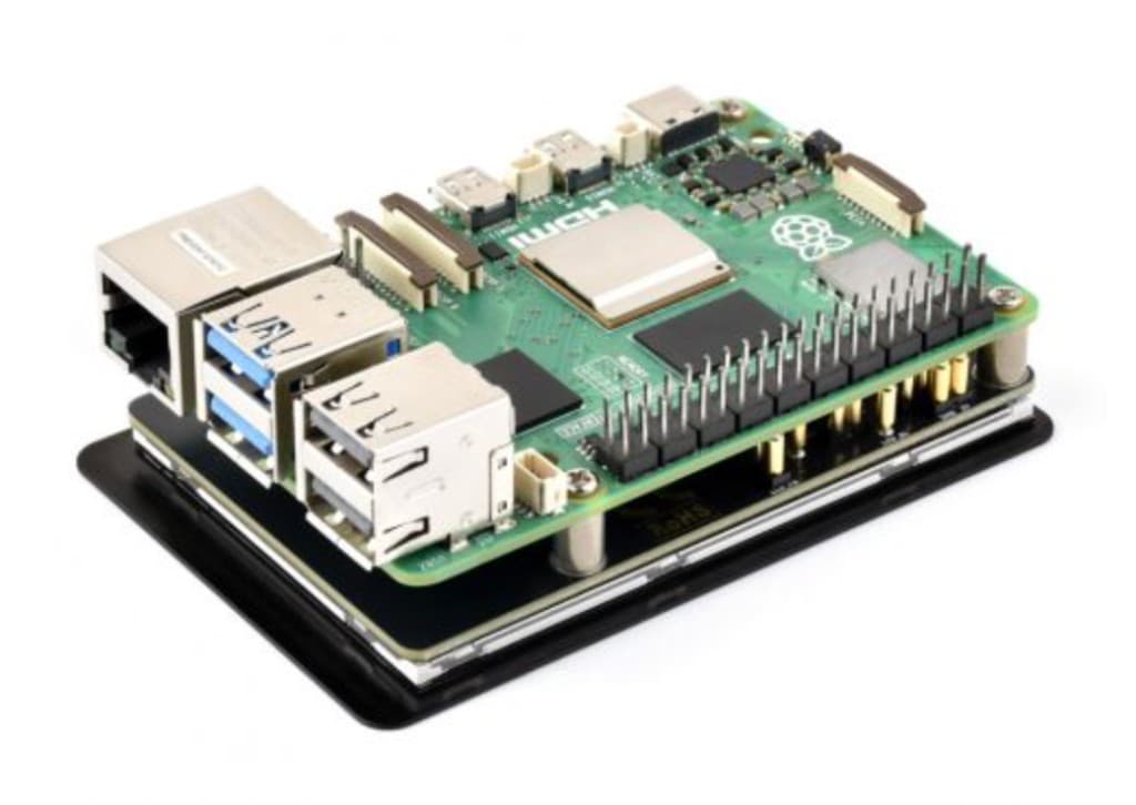 Raspberry Pi stacked on display module using pogo pins